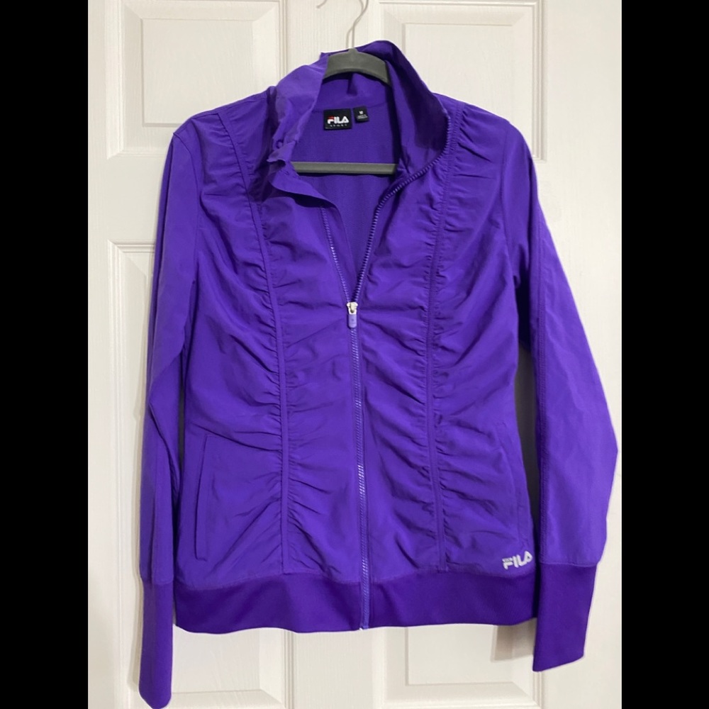 FILA purple ruched track jacket